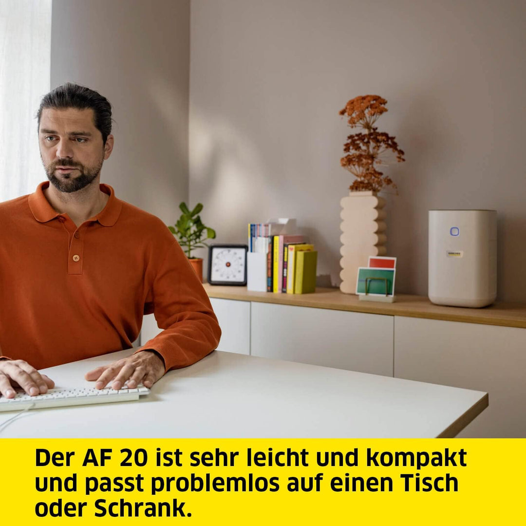 Kärcher Luftreiniger AF 20, Luftdurchsatz: 220 m³/h, bis zu 40 m² Räume, beseitigt 99,95% der Partik