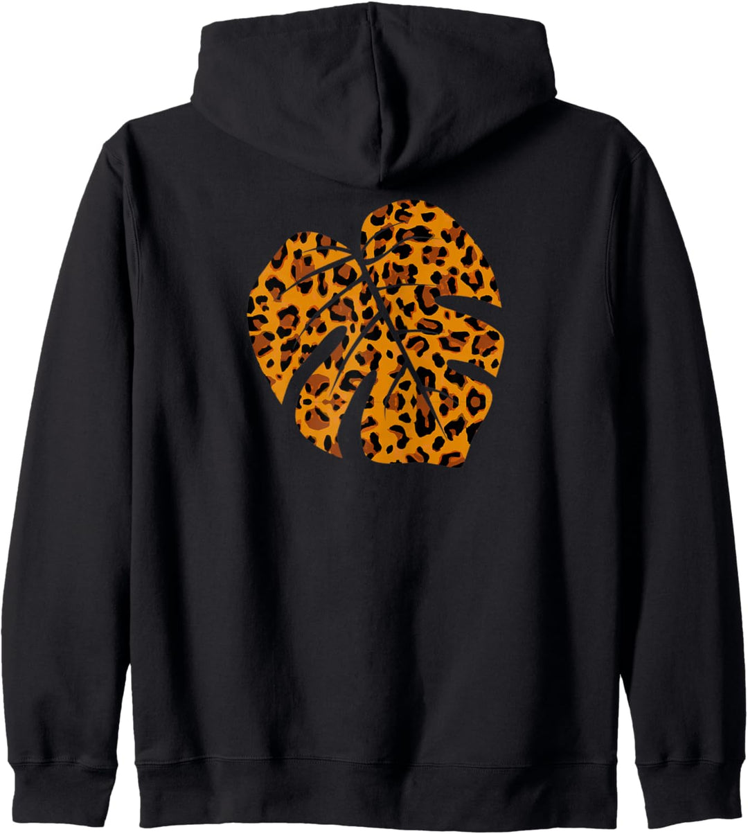Tropical Monstera Leaf In Cool Leopard Pattern Print Design Kapuzenjacke