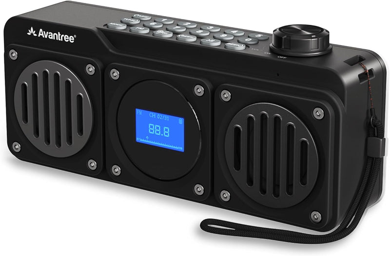 Avantree Boombyte - FM Kleins Radio mit Bluetooth Lautsprecher Tragbares mit kraftvollem Sound, Ster