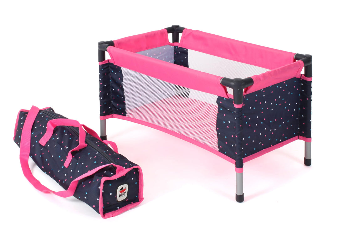Bayer Chic 2000 652-84 Reisebett für Baby-Puppen, Konfetti Pink, Large