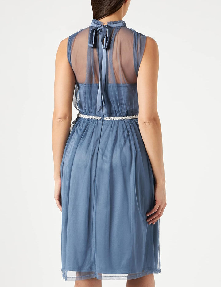 ESPRIT Damen Kleid, M 420/Grey Blue