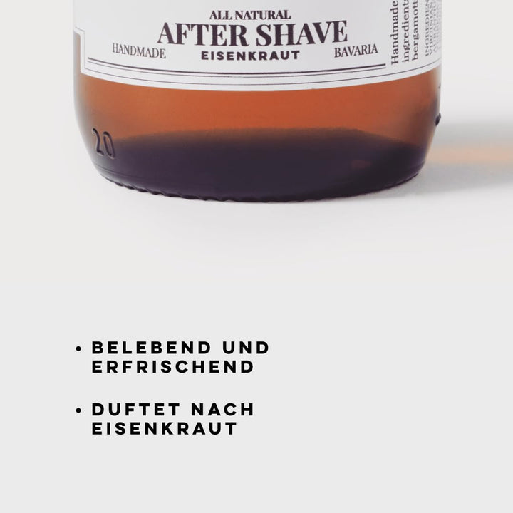 Beyer's Oil Aftershave Eisenkraut 100ml - Handgemacht in Bayern - 100% natürlich - Mit Hamamelis und