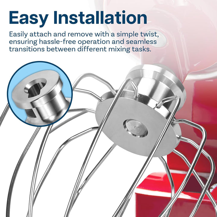 K45WW 6-Drahtiger Schneebesen für KitchenAid 4.5-5 Quart Kippkopf-Standmixer Artisan & Classic Serie