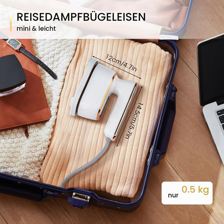 Mini Dampfbügeleisen, Steamer Dampfglätter 2 in 1 für Trocken- und Nassbügeln, Tragbares Reisebügele