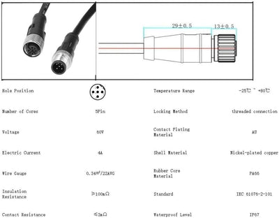 NMEA 2000 Backbone Cable 0.5m to 4m ABS Ersatz Cable Marine Yacht Accessories für Lowrance Simrad B&