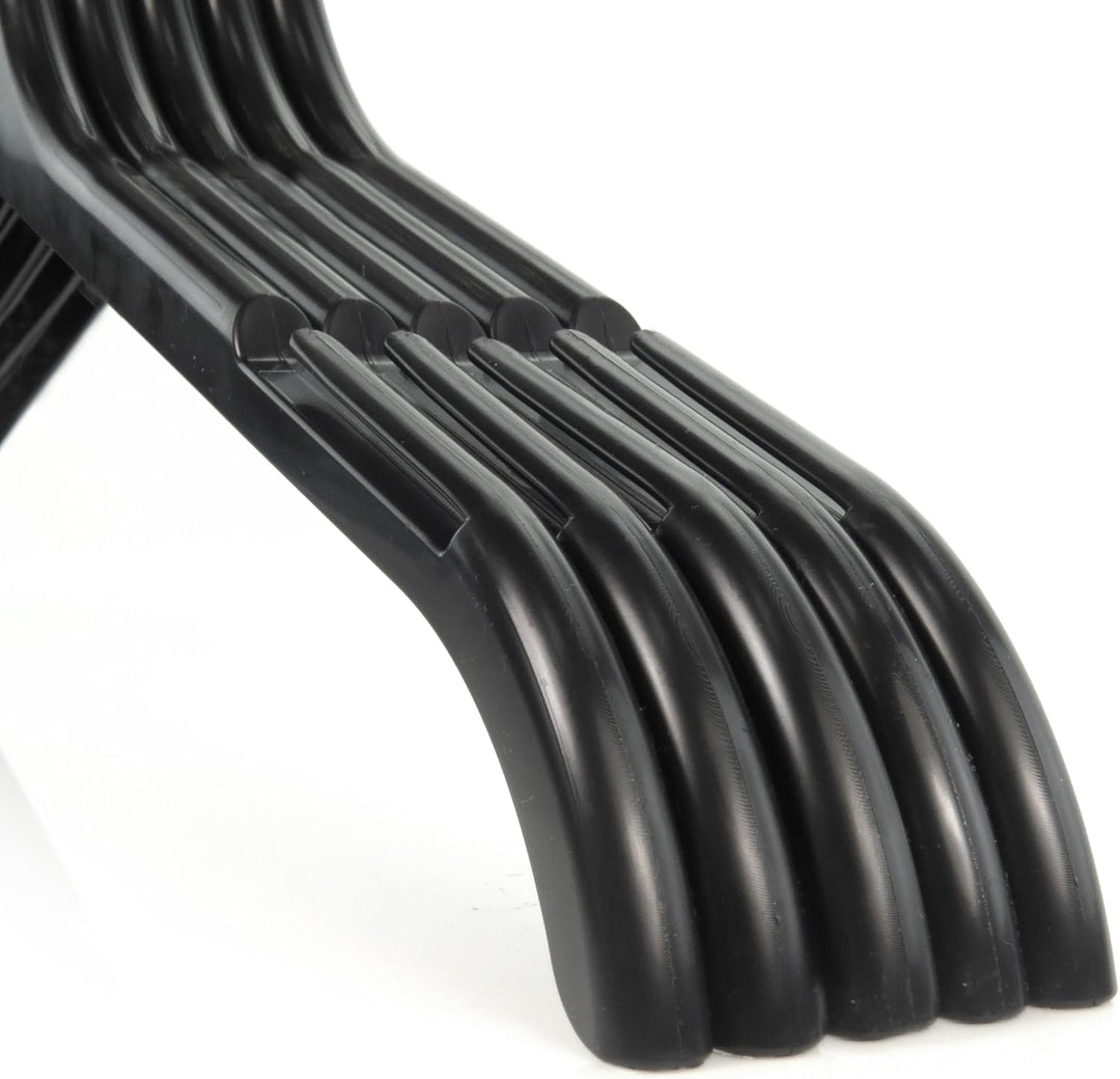 Hangerworld 15 Platzsparende Schwarze Kleiderbügel 43cm Robuster Kunststoff (Packung mit 2) 15 (Pack