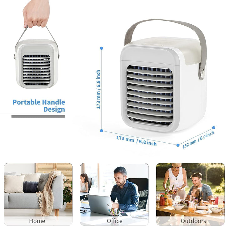 Mobile Klimageräte,4 in 1 Klimaanlage,Mini Air Cooler, USB Leiser Luftkühler mit Wassertank,Tragbare