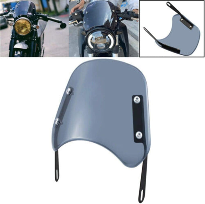iSpchen Motorrad Windschutzscheibe Schutz Scheinwerferschutzabdeckung universelle Windschutzscheiben