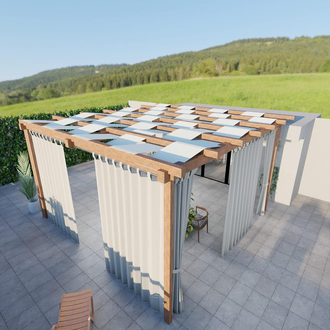 Byour3 - Balkon Markise Mit Stoffträgern Fallen Lassen Wasserdicht Anti-Schimmel Verdunkelungs Sonne