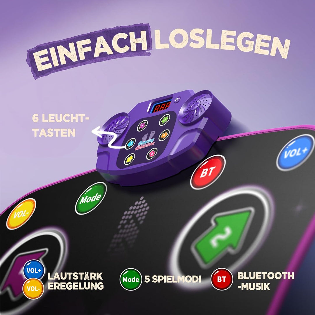 Hot Bee Tanzmatte Mädchen Kinder 3 4 5 6 7 8 9 10 11 12 Jahre, Geschenke Mädchen Kinder 3-12 Jahre,