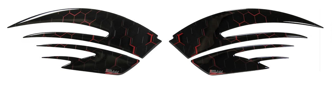 BIKE-label Seitentank Tankpad Waben Rot Red kompatibel für Kawasaki 800761