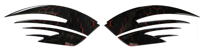 BIKE-label Seitentank Tankpad Waben Rot Red kompatibel für Kawasaki 800761