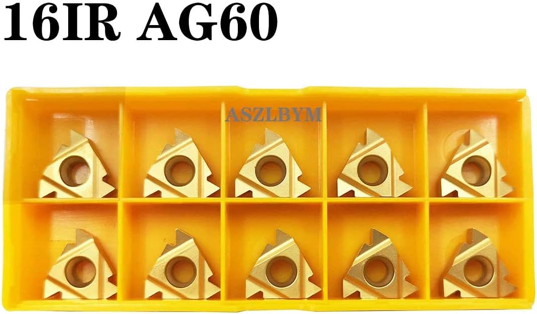 ASZLBYM SNR0013M16 CNC Drehmaschine Innengewinde Drehhalter + 10 Stück 16IR AG60 Hartmetall indexier