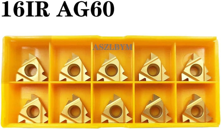 ASZLBYM SNR0013M16 CNC Drehmaschine Innengewinde Drehhalter + 10 Stück 16IR AG60 Hartmetall indexier