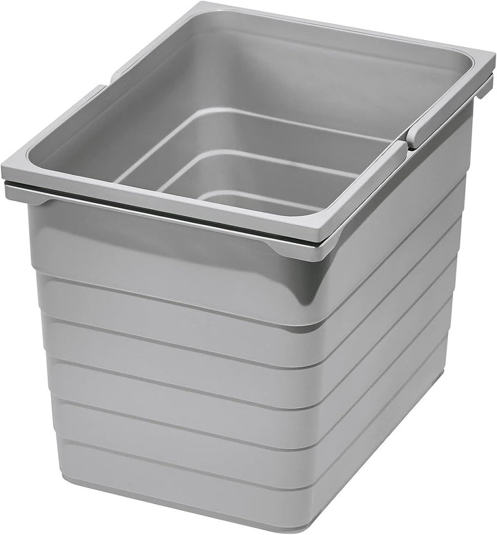 eins2vier Abfallsammler Höhe: 310 mm Volumen 17 Liter 230 x 306 mm alugrau 5060 Mülleimer Abfalleime