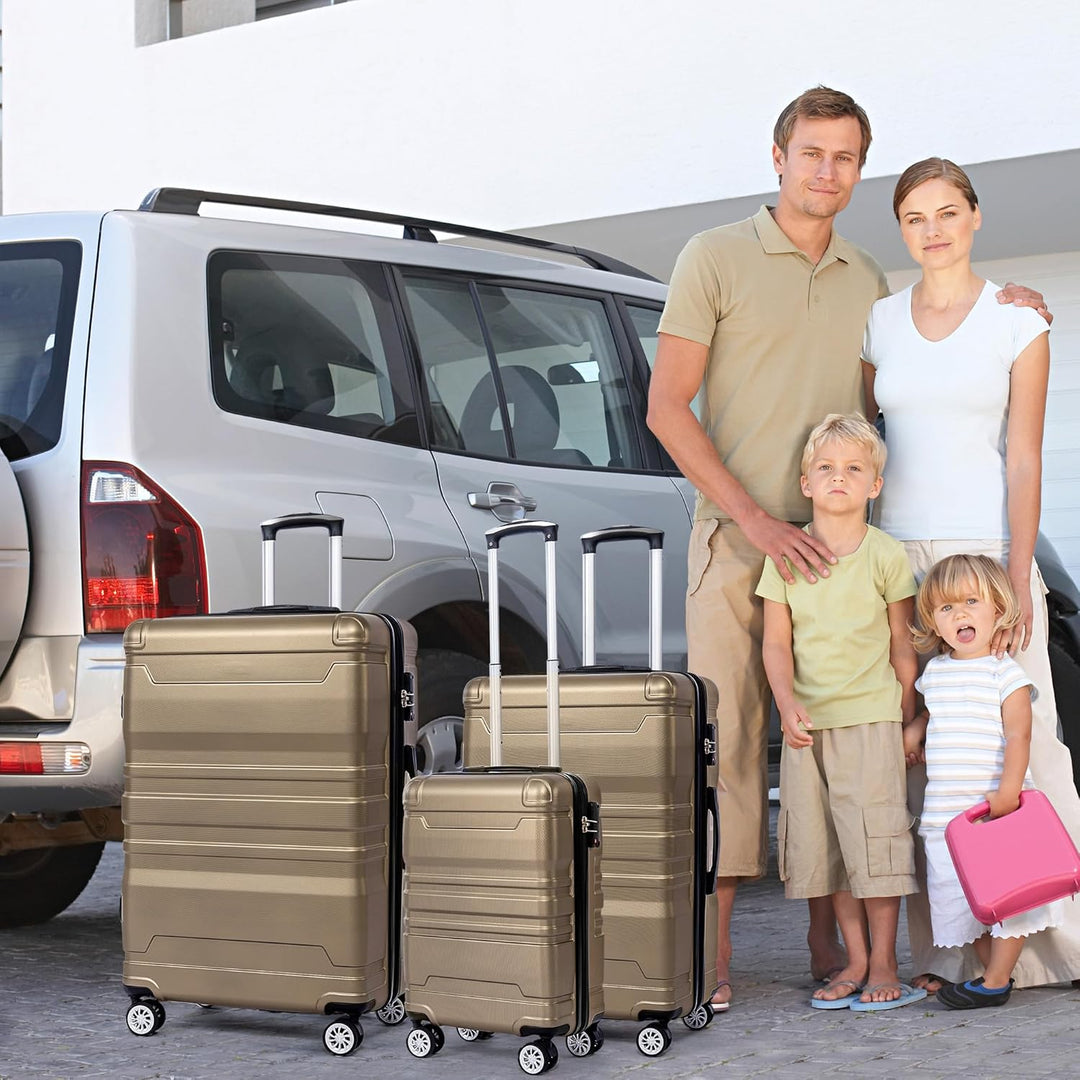 Merax Hartschalenkofferset Hartschalenkoffer Reisekoffer Set, Trolley Koffer mit TSA-Schloss und Uni