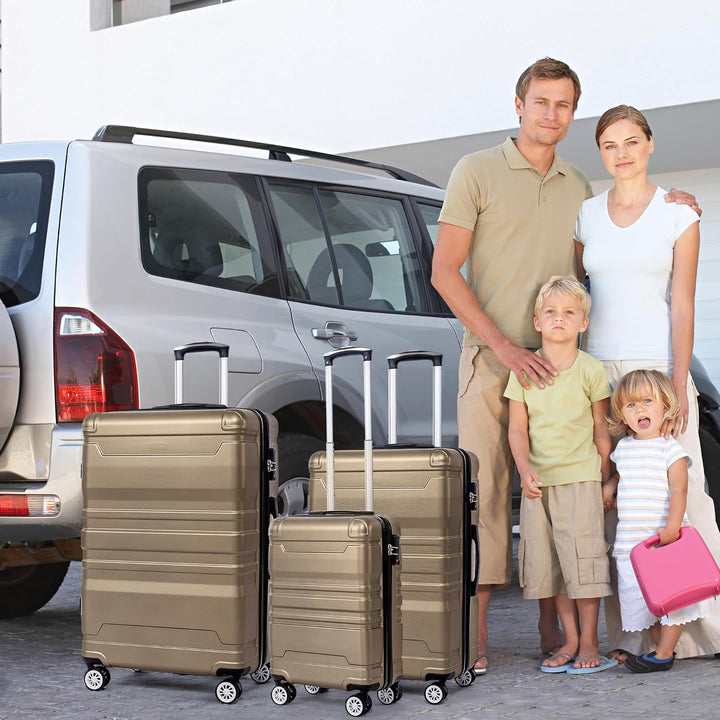 Merax Hartschalenkofferset Hartschalenkoffer Reisekoffer Set, Trolley Koffer mit TSA-Schloss und Uni