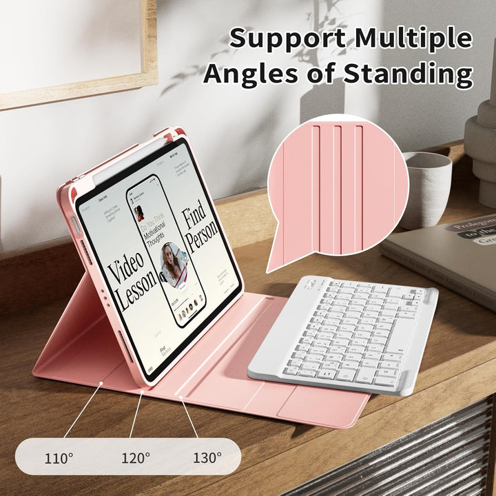 Hülle mit Tastatur für iPad (A16) 11 Zoll 2025/10. Generation 10.9 Zoll 2022, Deutsch QWERTZ Layout