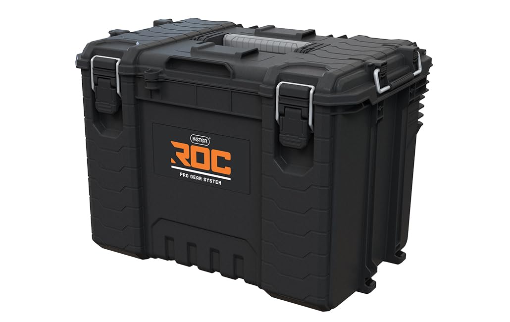 Keter ROC Pro Gear Robuster XL-Werkzeugkasten, modular, stapelbar, leicht, langlebig, IP65 wasserdic