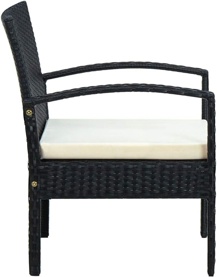 vidaXL Gartenstuhl mit Kissen Gartensessel Sessel Stuhl Rattansessel Rattanstuhl Gartenmöbel Balkons