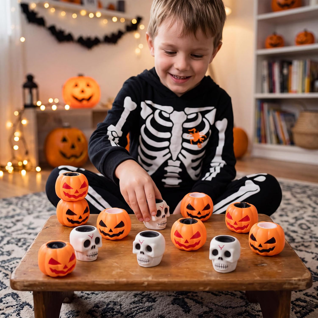JOYIN 12 Stück Halloween-Quetsch-Spielzeug, Kürbis-Skelett, Quetschspielzeug für Halloween-Party, Ge