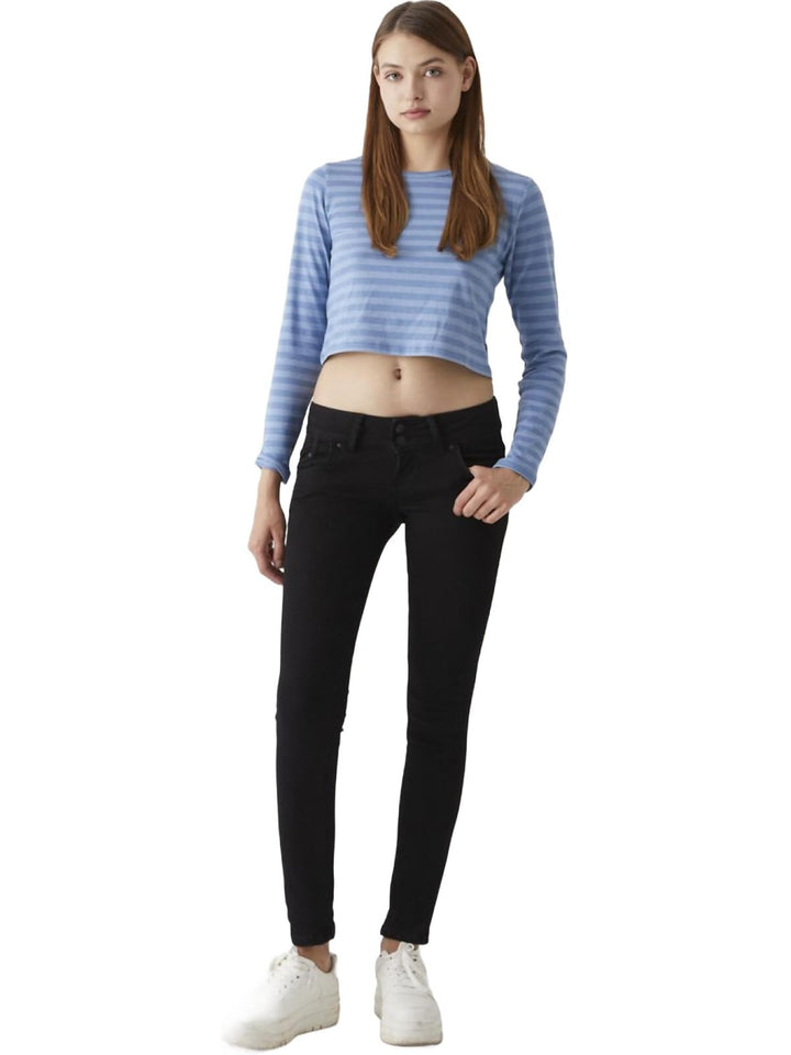 LTB Jeans - Damen - Molly - Low Waist - Slim Fit Jeans - Hosen 24W / 30L Black To Black Wash, 24W /
