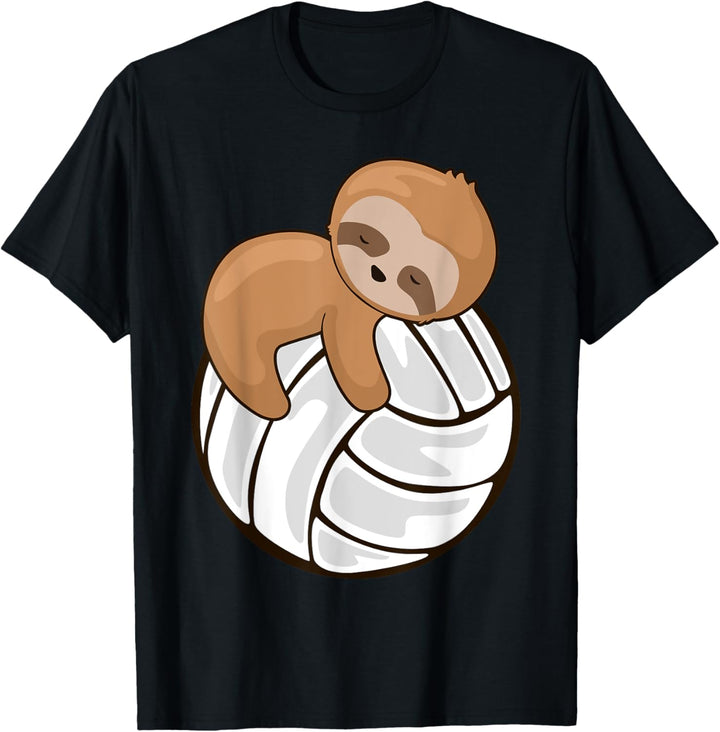 Volleyball mit Faultier-Motiv T-Shirt