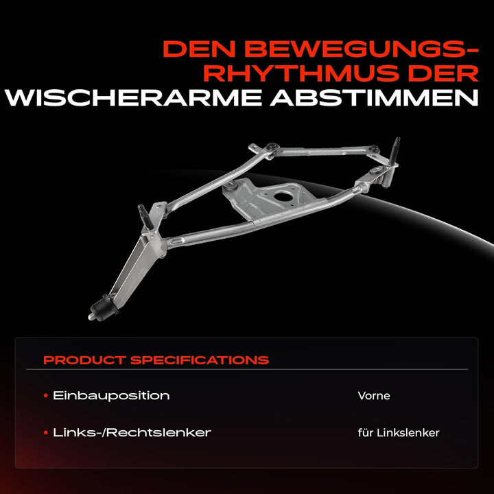 Frankberg 1x Scheibenwischer Wischergestänge Scheibenwischergestänge ohne Motor für Linkslenker Vorn