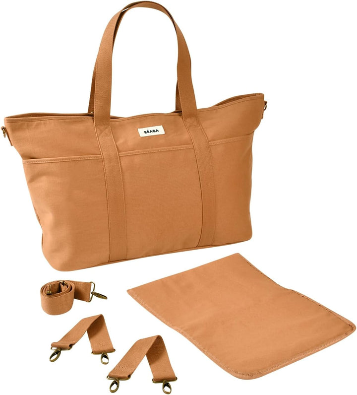 BÉABA Wickeltasche Baby Madrid XXL 44L – Extra Grosse Wickeltasche im Tote-Format, Unisex für Mama u