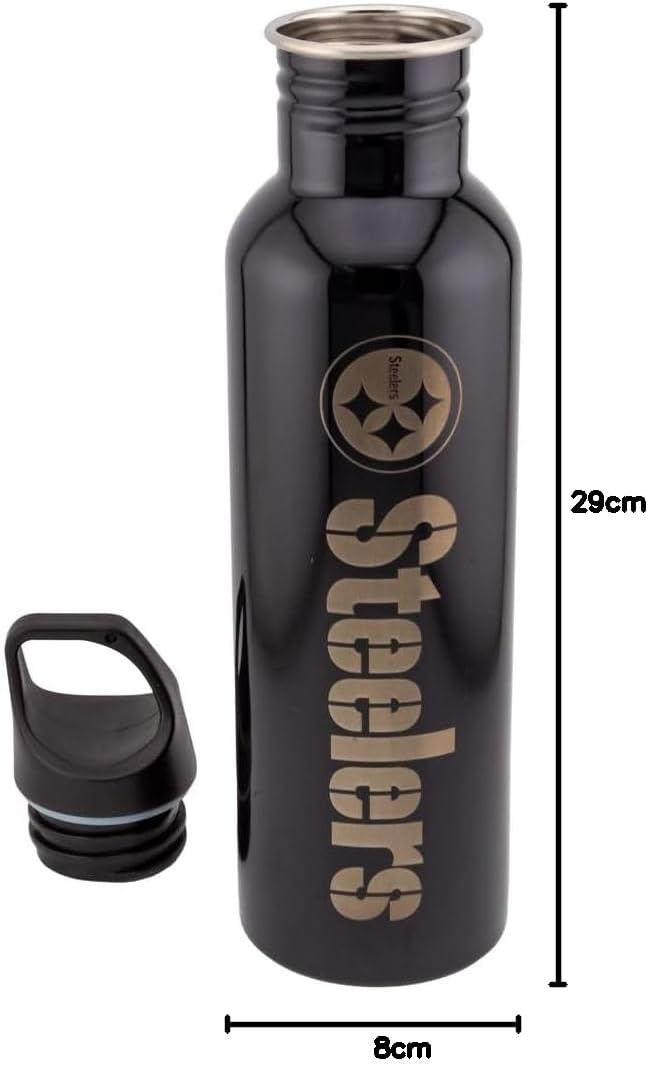 Pittsburgh Steelers NFL Trinkflasche Thermobecher Wasserflasche aus Edelstahl Lasergravur 750 ml