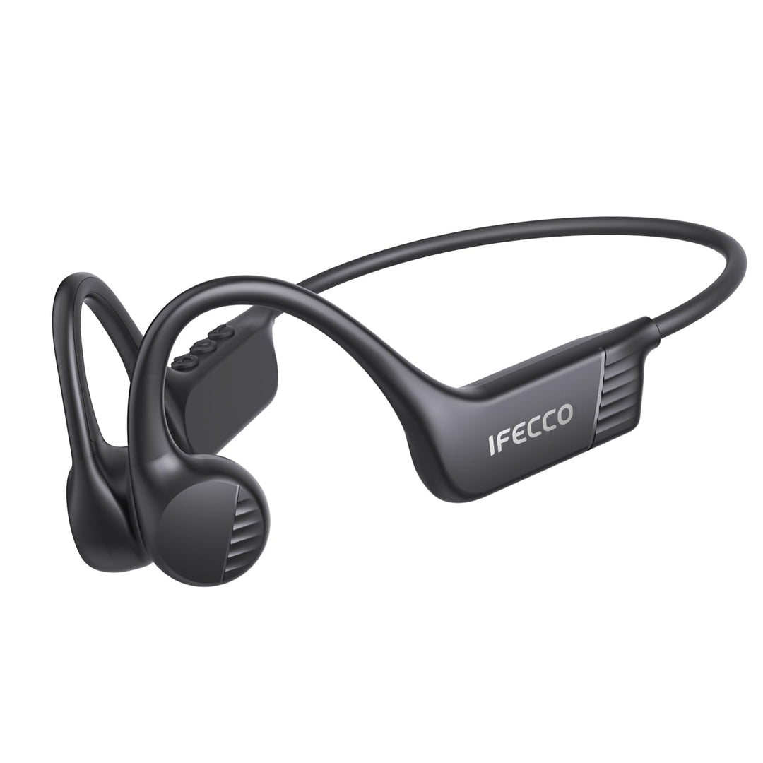 IFECCO Knochenschall Kopfhörer Bluetooth 6.0, Open Ear Kopfhörer Kabellos IP67 wasserdichte Schweiss