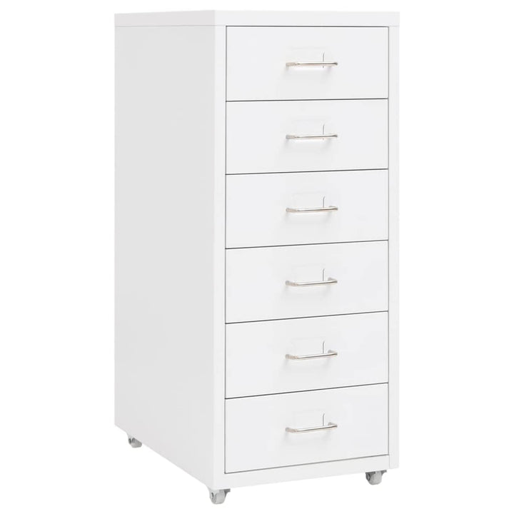 Tidyard Aktenschrank mit Rollen Büroschrank Schubladenschrank Stahlschrank Universalschrank Schrank