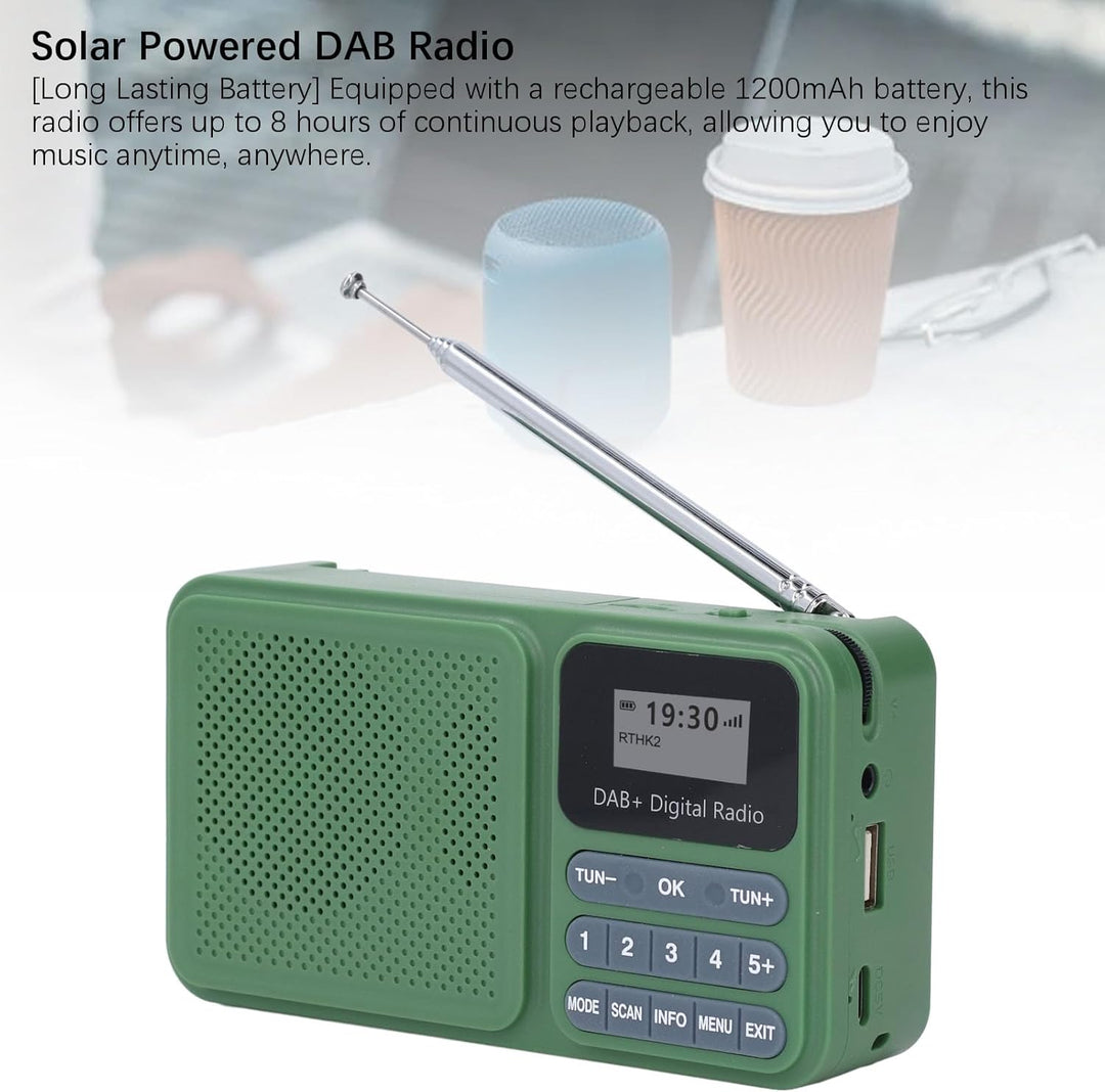 DAB-Radio, Digitalradio, BT-Radio-Lautsprecher, Solarbetriebener 3-W-Stereo-BT-Lautsprecher, Wiedera