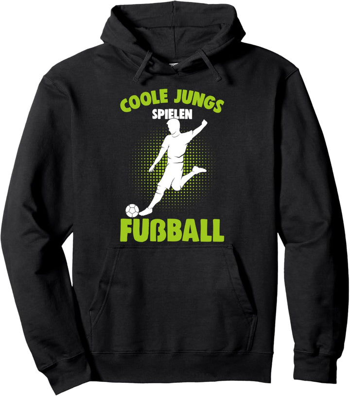 Coole Jungs spielen Fussball Fussballer Kinder Junge Pullover Hoodie