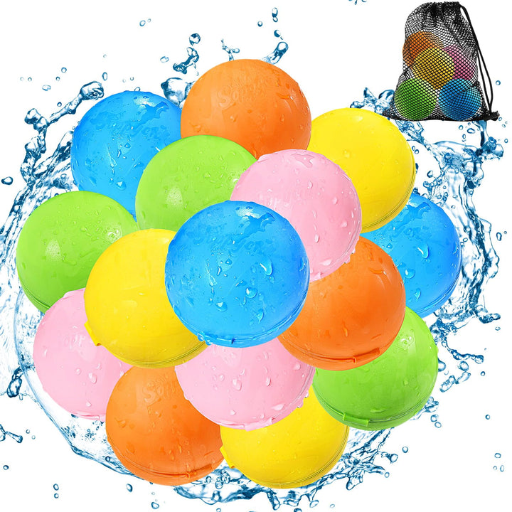 Wasserbomben Wiederverwendbar Selbstschliessend: 15 Stück Wiederverwendbare Wasserballons Magnetisch