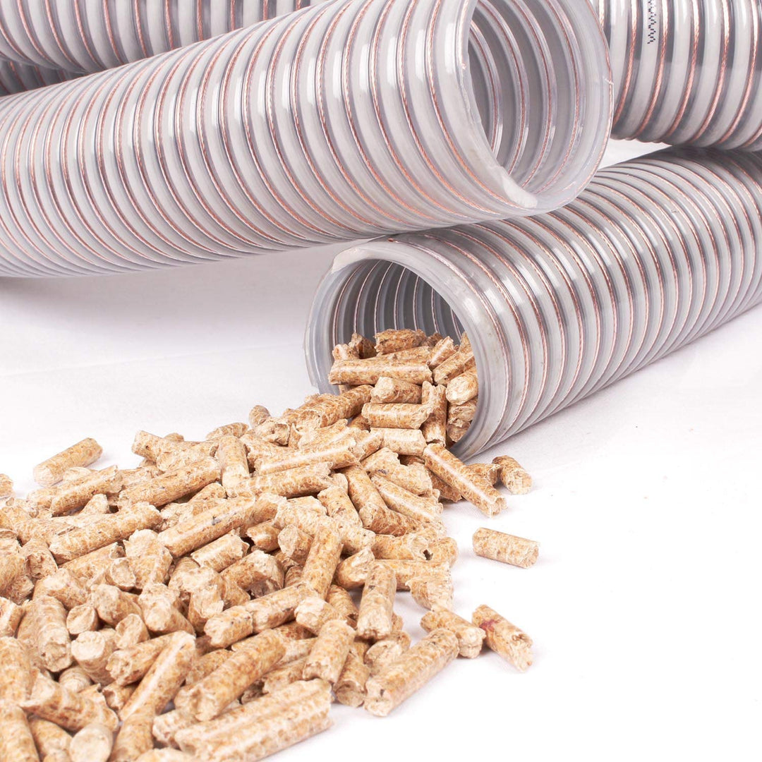 silos24 104160 Pelletschlauch 5 Meter NW 50 mm mit CU-Litze Saugschlauch Rückluftschlauch Förderschl