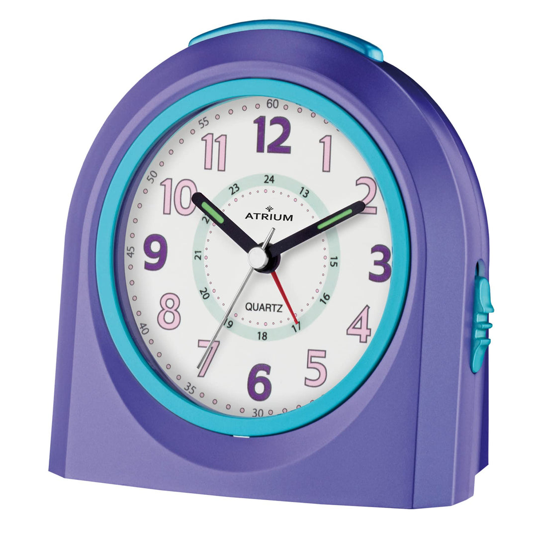 Atrium Kinderwecker Jugendwecker Analog Quarz mit Licht, Snooze &amp; schleichende Sekunde - leise ohne