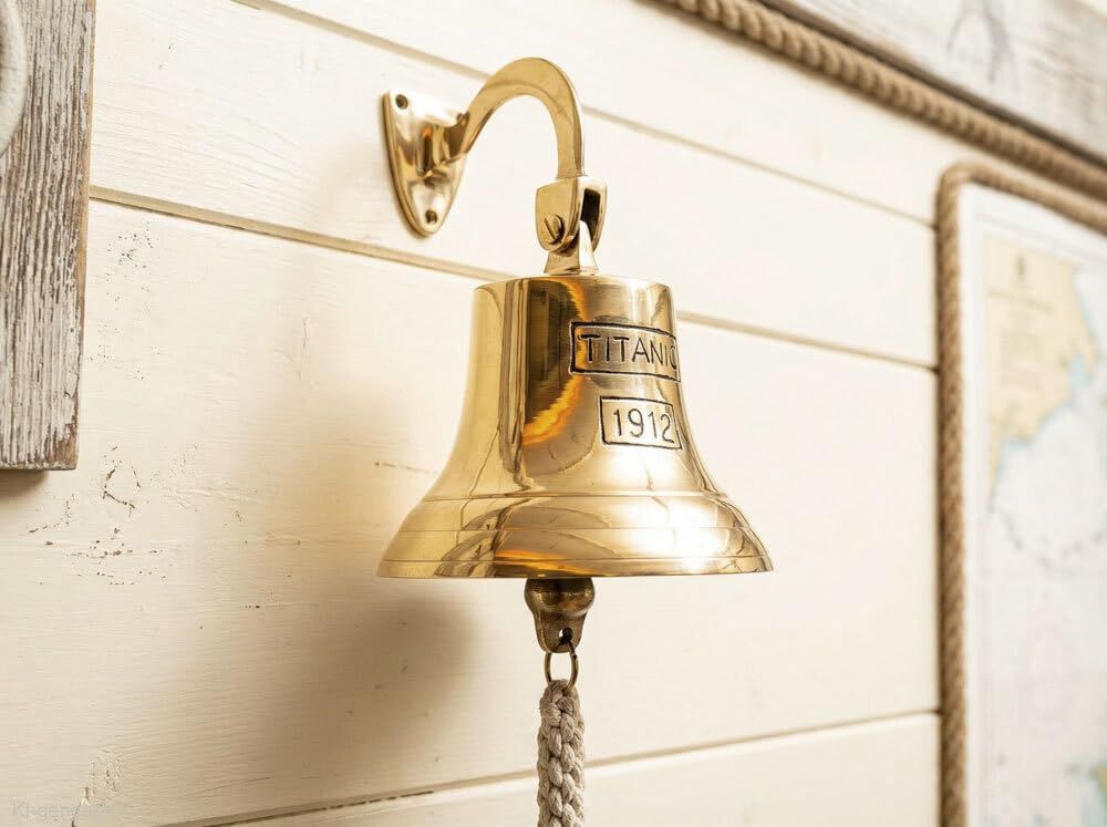 zeitzone Schiffsglocke Titanic 1912 Messing Glocke Nostalgie Maritim 14 cm