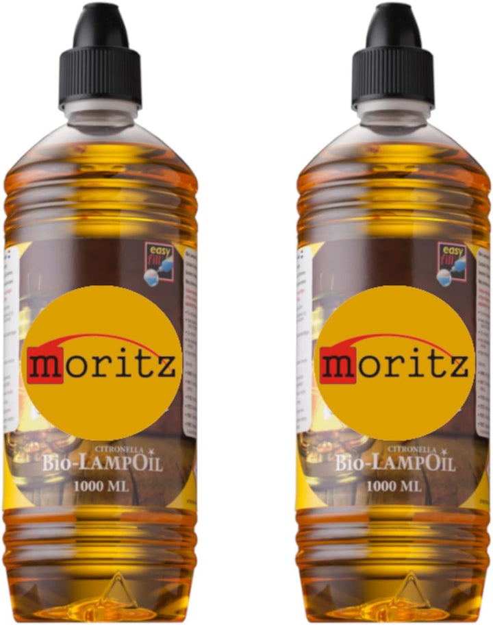 2 x 1000 ml Moritz Bio Lampenöl Citronella Biologisches Lampenöl, 2