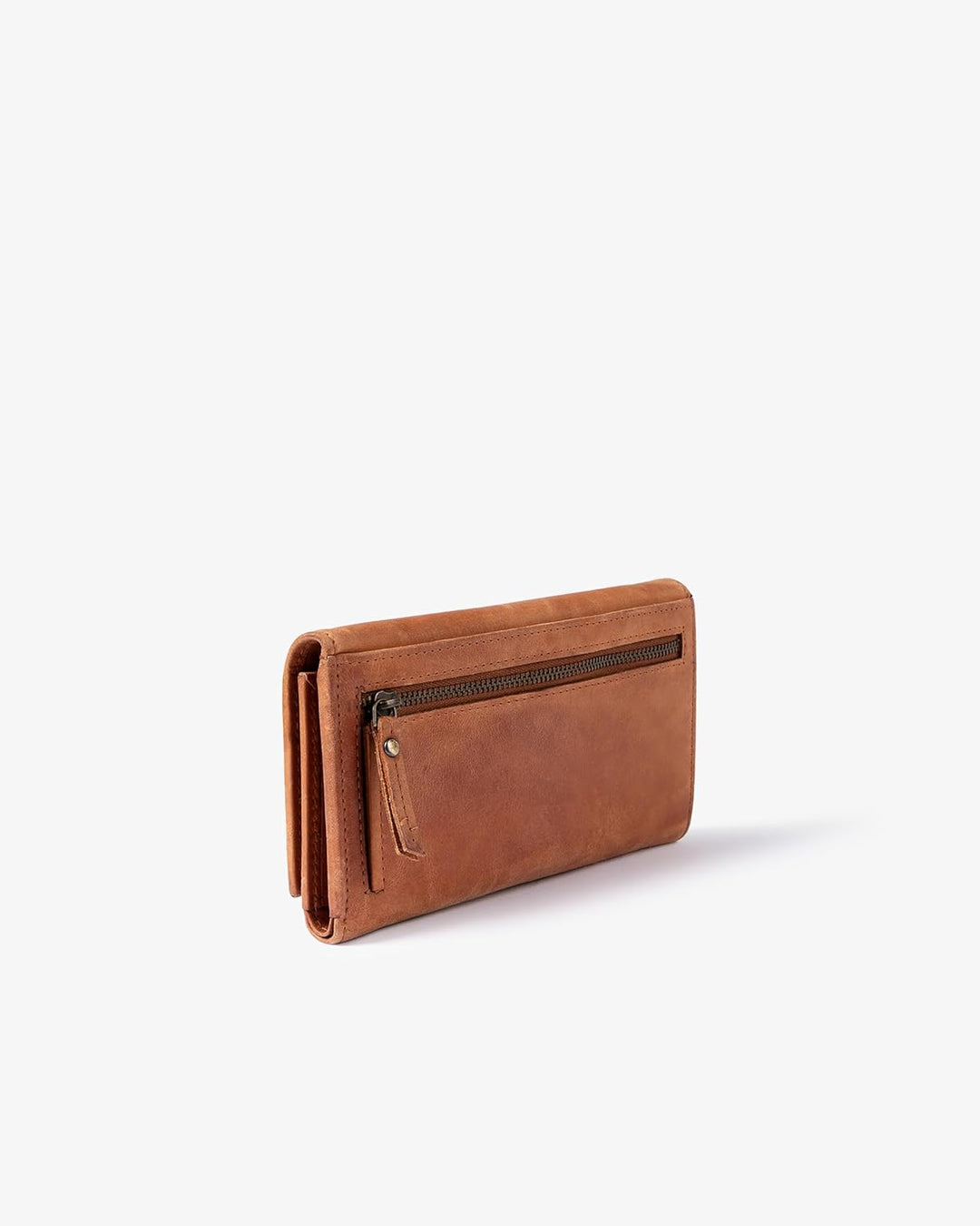 HOLZRICHTER BERLIN Geldbörse 4-3 (XL) Camel-Braun – geräumige Geldbörse, Portemonnaie aus Premiumled