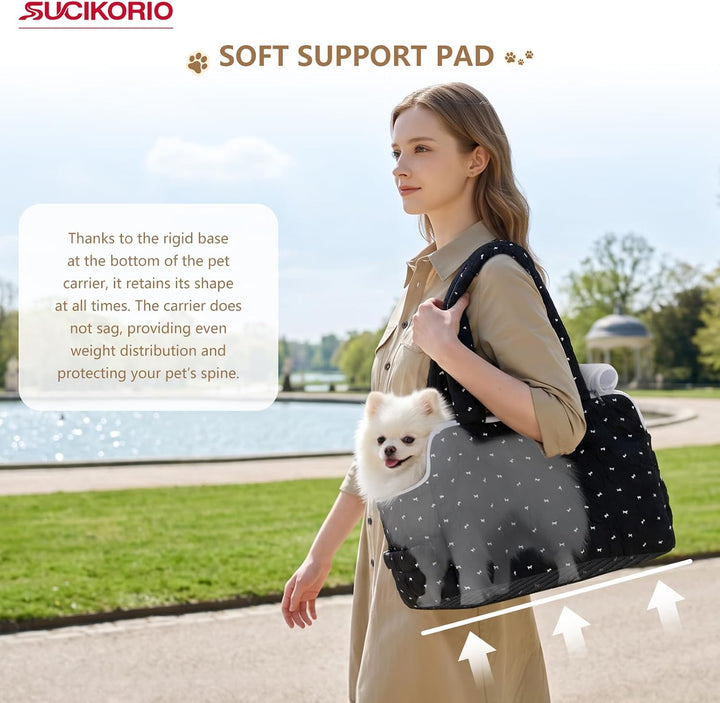 Hundetasche Flugzeug 40x30x23cm Faltbare Hundetragetasche bis 5kg | Wasserdicht Puffy Hunde Katzen T