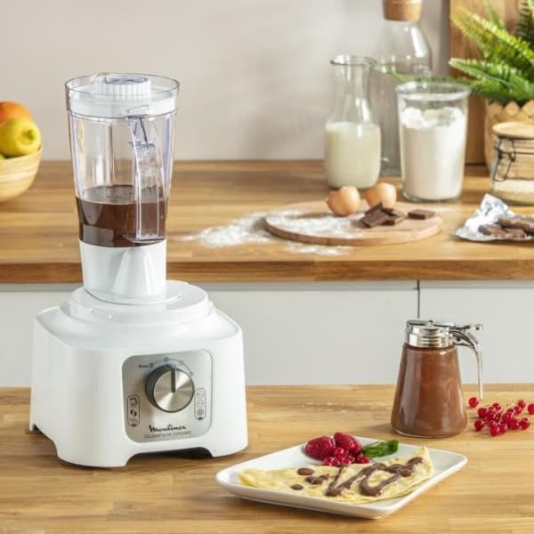 Moulinex doubleforce Kompakter 2,2 l 800 W weisser elektrischer Lebensmittelzerkleinerer – Picadoras