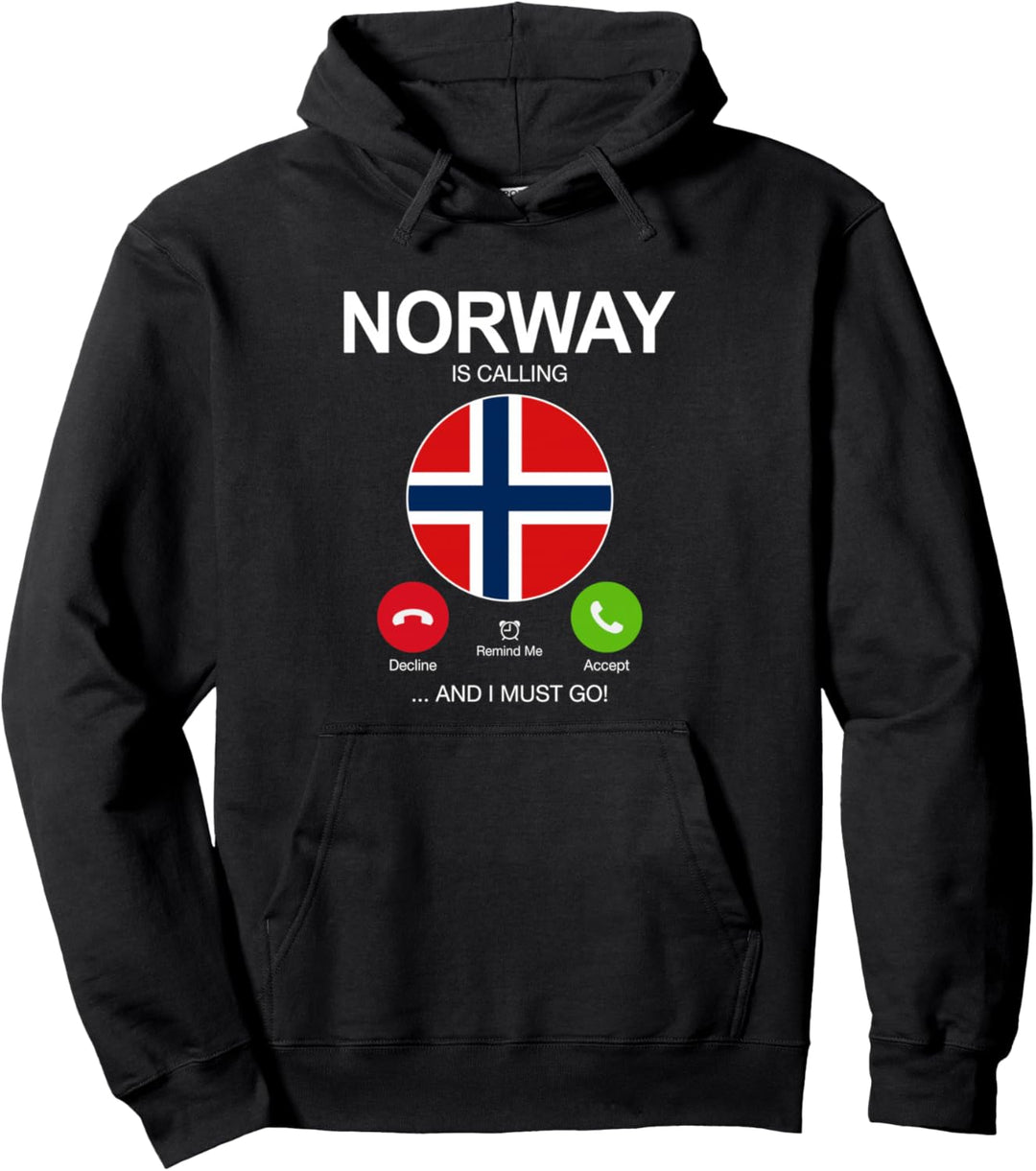 Norway Is Calling Skandinavien Noreg Norge Flagge Norwegen Pullover Hoodie