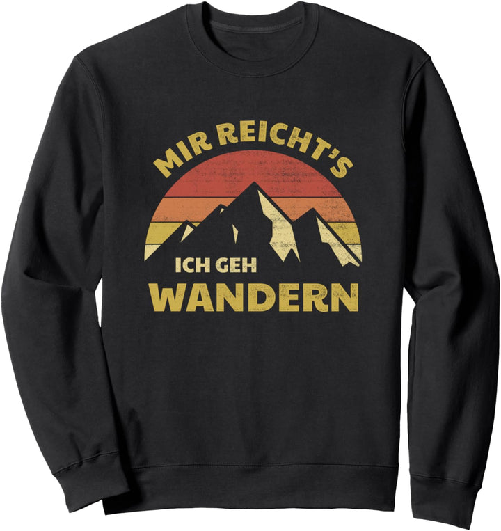Wandern Geschenkidee für Wanderer Wanderliebe Retro Wanderer Sweatshirt