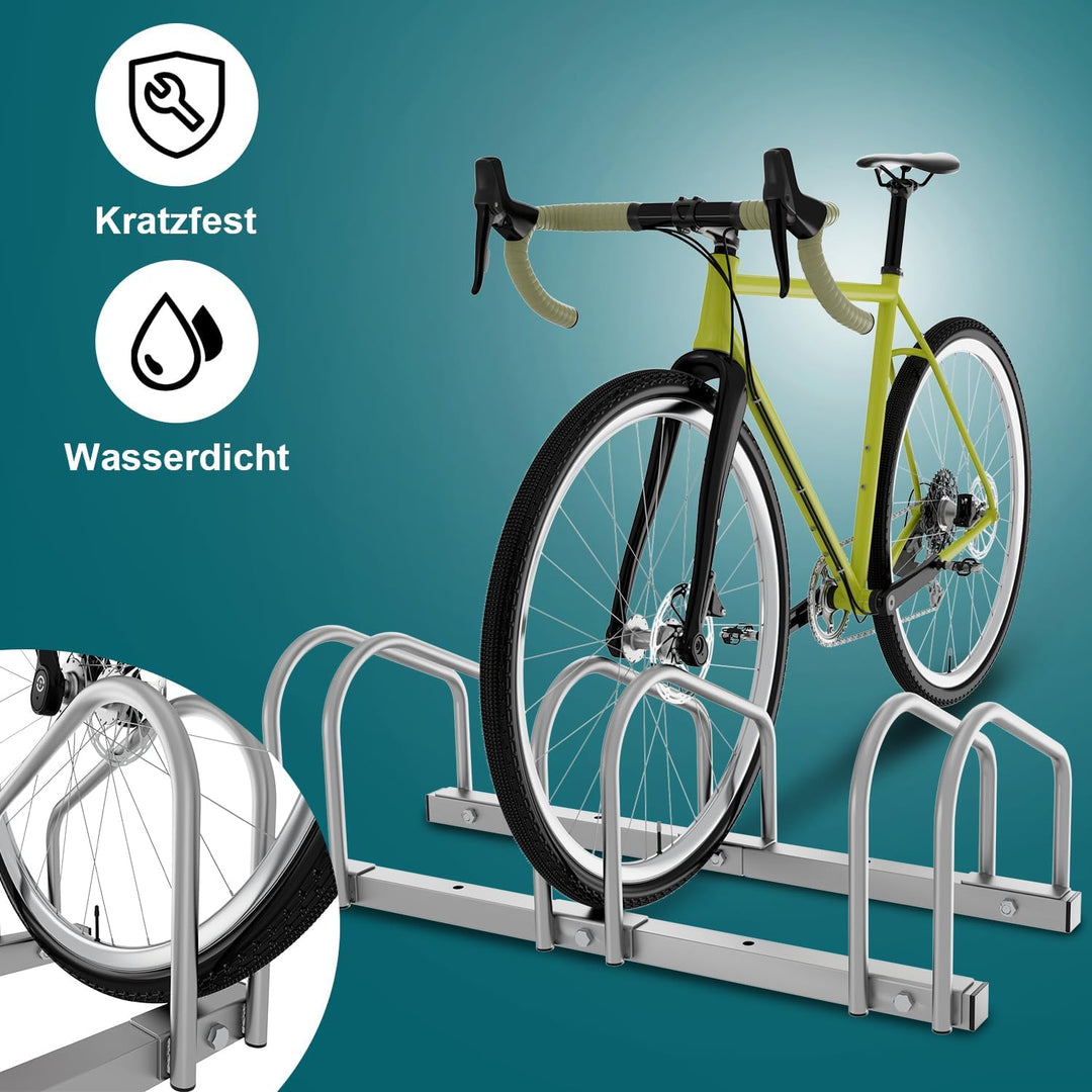 Fahrradständer, Fahrradständer Bodenparker für 3 Fahrräder 35-55 mm Reifenbreite,Radständer Einfache