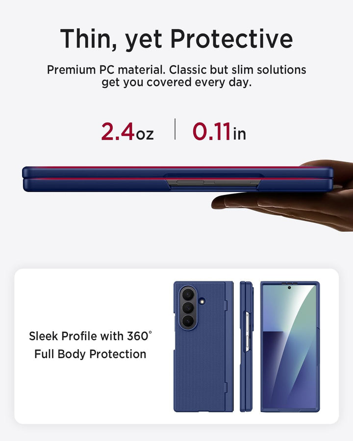 Miimall Kompatibel mit Samsung Galaxy Z Fold 7 Hülle mit Displayschutz, [Tragbarer Ständer] Kratzfes