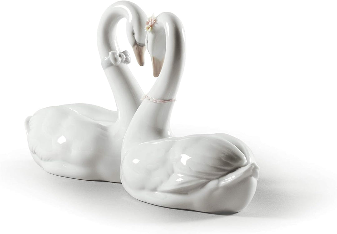 LLADRÓ Figur Schwanenpaar. Schwan. Porzellan.