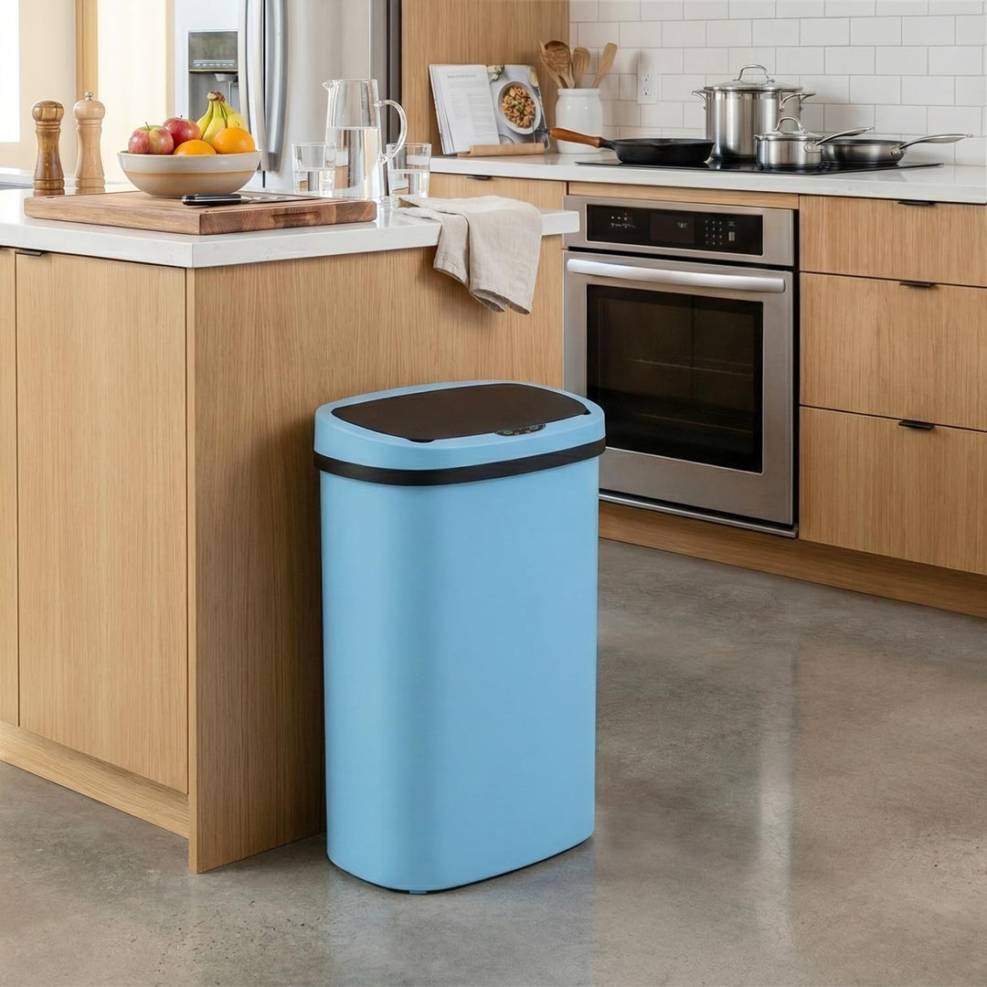 FDW Mülleimer mit Sensor & Deckel, Kunststoff, 50 L Küchenmülleimer, Smart, Automatisch, Berührungsl