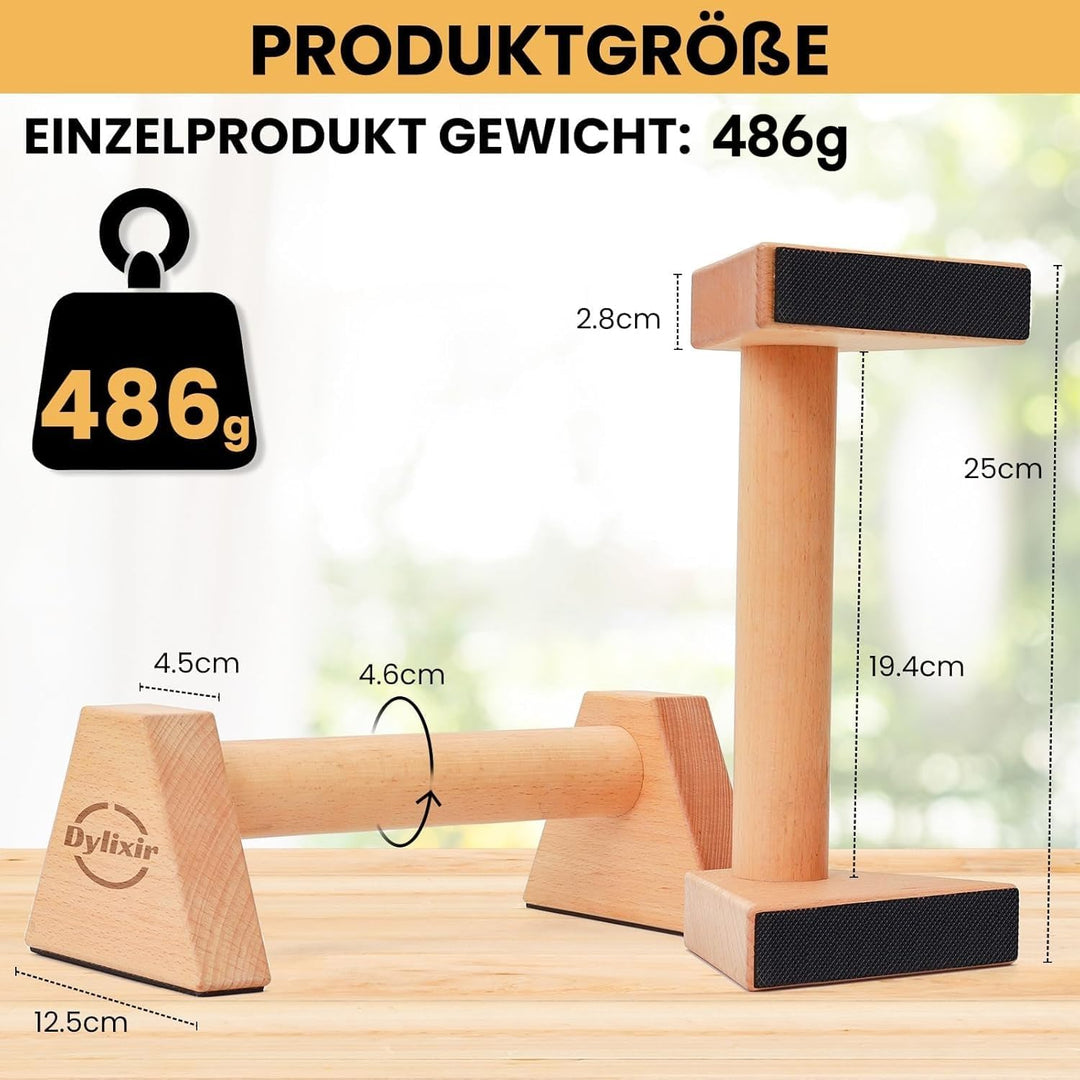 Liegestützgriffe 2 Push Up Bars Holz Parallettes gelenkschonende Liegestützgriffe Calisthenics Equip