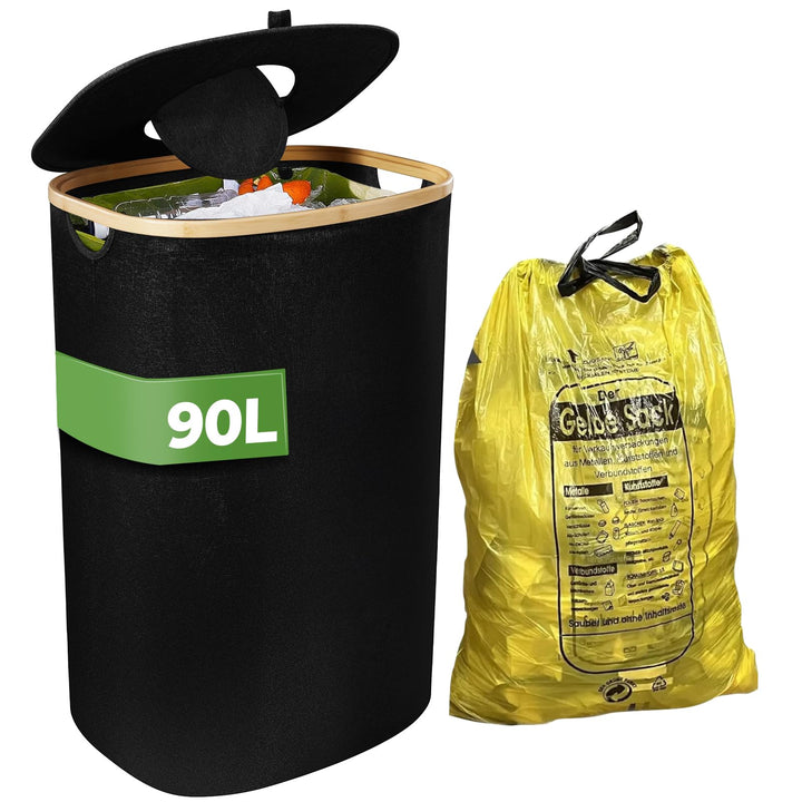 Gelber Sack Ständer, Müllsackständer mit Clip, Ständer für gelben sack, Mülleimer 90 liter, Gelber S